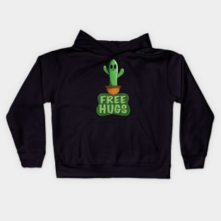 Cactus Hugs: Spread Positivity with Free Hugs (Free Hugs Variant) Kids Hoodie